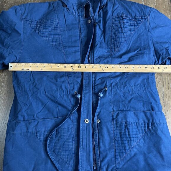 Vintage Mariel Winter Jacket Womens Small Full Zip Cinch Waist Outdoor Blue - Picture 7 of 10